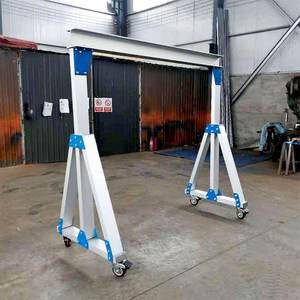Mini-grue portique mobile en aluminium de 1 tonne avec palan à chaîne manuel pour la manutention des matériaux - Product Image 3
