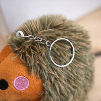 Porte-clés hérisson réaliste en peluche douce et moelleuse, figurine mini mignonne en peluche, jouets en peluche, porte-clés hérisson