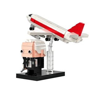Set di Costruzioni Funbuild Vintage Retrò, Aereo Civile di Medie Dimensioni, Kit di Montaggio Aereo a Reazione - Product Image 4