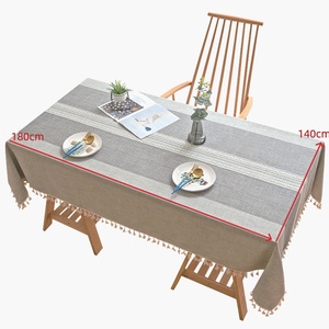 <span class=keywords><strong>Manteles</strong></span> Rectangulares <span class=keywords><strong>de</strong></span> Poliéster Tejido con Borlas, Personalizables, en Varios Tamaños, <span class=keywords><strong>para</strong></span> <span class=keywords><strong>Eventos</strong></span> y Festividades - Product Image 2