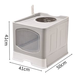 Caja de Arena para Gatos BIKO Personalizada, Grande, Rectangular, Totalmente Cerrada, de Plástico, 50x41x41cm, Fácil de Limpiar, a Prueba de Salpicaduras y Olores - Product Image 6