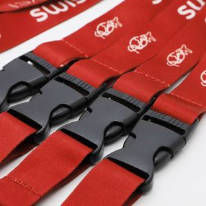 Wholesale Polyester Custom Heat Press Lanyard Breakaway Buckle Black <b>Snap</b> Hook Promotional Gift Lanyard - Product Image 3