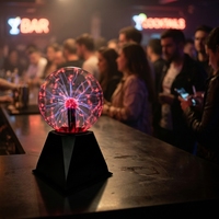 Boule de plasma magique de 5 pouces, décoration de fête personnalisée, cadeau d'Halloween, de Noël, boule de plasma