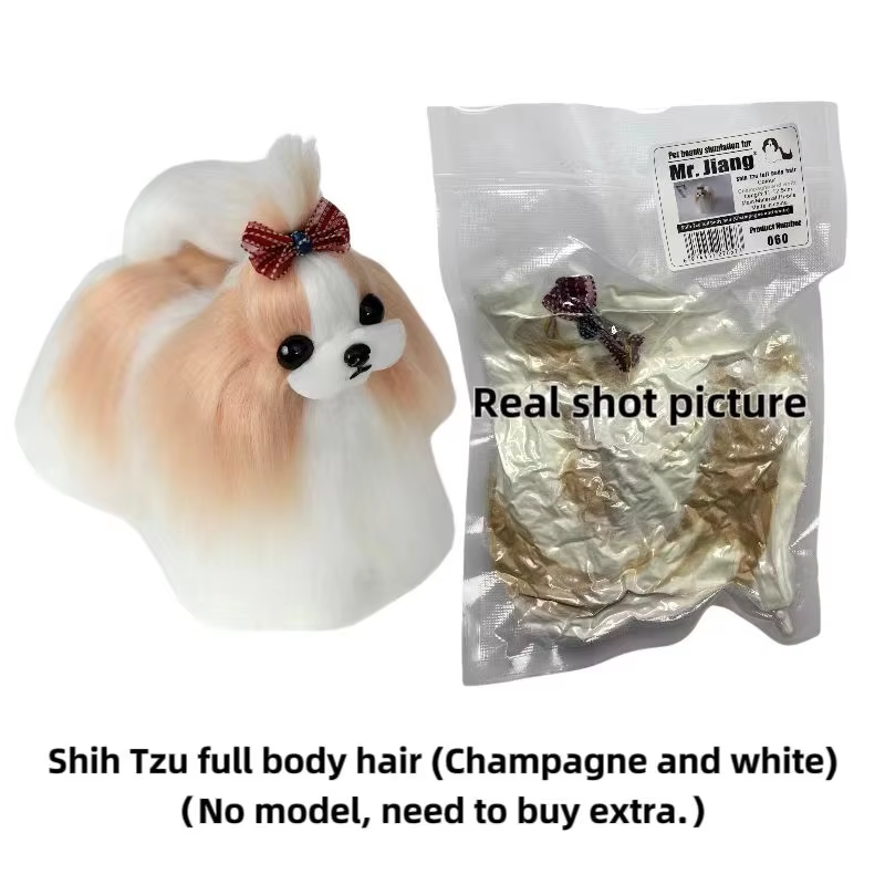 Shih Tzu Corps entier Cheveux (Champagne et Blanc)