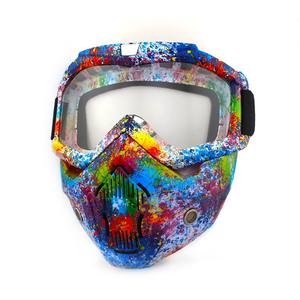 Masque facial détachable, lunettes de moto, coupe-vent, pour motocross, VTT, moto tout-terrain, unisexe - Product Image 4