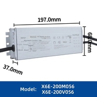 Driver Lampu LED Terprogram MOSO 200W AC-DC Output Tunggal dengan Garansi 5 Tahun X6E-200M056