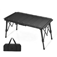 Table de camping pliante PRIMITIVE IGT en alliage d'aluminium, modulaire, tactique, portable, légère, mobilier d'extérieur, équipement de pique-nique et de barbecue.