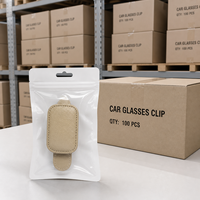 Support de lunettes en cuir pour pare-soleil de voiture, clip multifonctionnel pour lunettes de soleil, organisateur de rangement pour cartes pour voiture