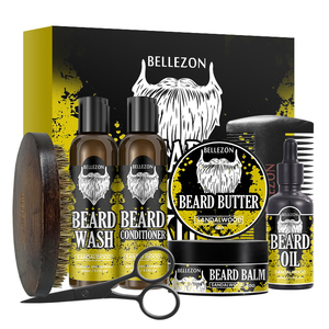 Ensemble de 8 produits de soin de la <span class=keywords><strong>barbe</strong></span> pour hommes, personnalisés OEM, marque privée, shampooing et après-shampoing pour la <span class=keywords><strong>barbe</strong></span>, huile pour la <span class=keywords><strong>barbe</strong></span> - Product Image 2