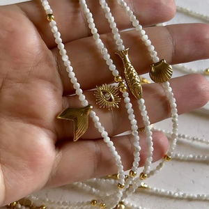 Bohemian Waterdicht Strand Rvs Eerste Kauri Zee Schelp Kettingen Kralen Schelp Ketting Voor Vrouwen Sieraden - Product Image 5