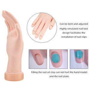 Amovible Faux Plastique Faux Kits Mannequin Flexible Débutant Doux Silicone Outil À Main <span class=keywords><strong>Nail</strong></span> <span class=keywords><strong>Art</strong></span> Doigt Formation Modèle Pratique - Product Image 3