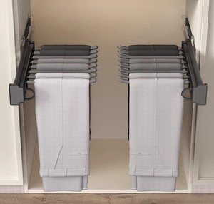 <span class=keywords><strong>Tringle</strong></span> de penderie extractible à fermeture douce, à montage supérieur, simple rangée, trois sections, pour un rangement efficace - Product Image 5
