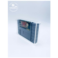 Boîtier transparent en acrylique pour cartouche de jeu vidéo SNES avec protection UV pour impression sérigraphique de logo personnalisé de 4 mm d'épaisseur
