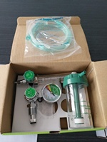 Régulateur d'oxygène à embout mâle avec débitmètre, inhalateur d'oxygène médical avec humidificateur