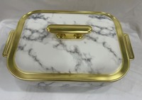 Casserole isotherme rectangulaire 4L avec logo personnalisé, chauffe-plat pour cadeau d'entreprise promotionnel