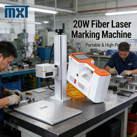 Nouvelle machine de marquage laser à fibre portative haute précision 20W avec prise en charge DXF, refroidissement par air, facile à utiliser, Raycus, logo à motifs fins