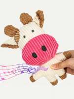 Jouets en peluche polaire mignons, couineurs et couineuses, à mâcher pour chiens, motif animal