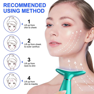 42 C Warm Lift Facial and Neck Massage Instrument Neck Wrinkle <b>Removal</b> Beauty Instrument Dimming Wrinkles Colorful Light Neck - Product Image 5