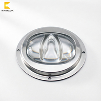 Source de lumière COB de 92 mm, lentille optique en verre asphérique concave convexe pour l'éclairage des lampadaires