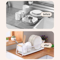 Nouveau style : Égouttoir à vaisselle portable, support de rangement pour cuisine