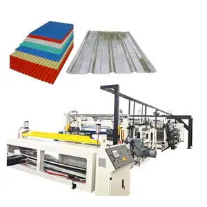 PP PC PET Plastic Corrugated Sheet Roof Tile Building Warehouses Waterproof Extrusion Making Machine Line