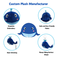 Jouets en peluche créatures marines, breloques pour sac, porte-clés, peluche douce, porte-clés en peluche, breloque en peluche personnalisée