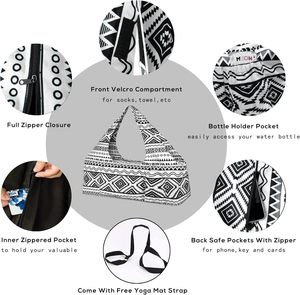 Muestra gratuita, fabricante, logotipo personalizado, bolsas de lona de neopreno planas multifuncionales para viaje, deportes, fitness, gimnasio, yoga, bolsa para esterilla de yoga - Product Image 3