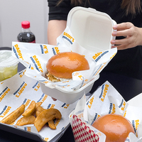 Papier d'emballage alimentaire pour hamburgers, écologique, jetable, résistant à la graisse, biodégradable, recyclable, qualité alimentaire