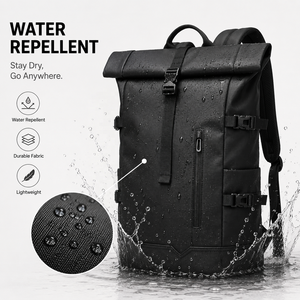 Zaino Estensibile Impermeabile con Chiusura Roll-Top, Porta PC 15.6 Pollici con USB per Uomini e Donne, Ideale per Campeggio e Viaggi - Product Image 5