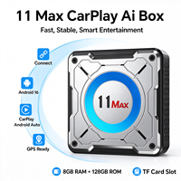 Boîte multimédia Android 16 CarPlay YolanAuto avec refroidissement actif, 5G LTE, 8 Go, 128 Go, Qualcomm 6350, Android Auto