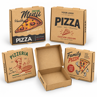 Boîte d'emballage pour pizza personnalisée 6 pouces 8 pouces, boîte d'emballage pour pâtisserie en papier ondulé épaissi respectueux de l'environnement