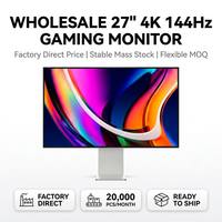 Nouvel écran de bureau pour jeux 27 pouces IPS 4K 144Hz HDR DP anti-reflets bloquant la lumière bleue pour PC, écran étendu
