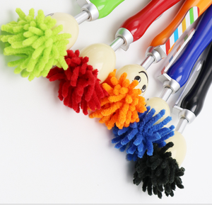 Cute Cartoon Mop Doll Heads Handsome Tie penna a sfera Kawaii Figure Hair Top Mopper Pen pubblicità plastica plastica ricarica - Product Image 5