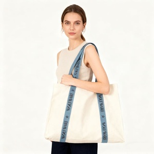 Custom Colored DB-0128 Tote <b>Bag</b> with <b>Long</b> Strap Open Closure and Silk Screen Logo Gym Branded Canvas Material 30-50cm - Product Image 2