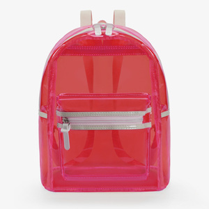 2026 NEW Large Tan Color Clear PVC Transparent School Bag <strong>Security</strong> <strong>Backpack</strong> for Students - Product Image 1