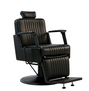 Fauteuil de Barbier Rétro pour Hommes, Exclusif Salon de Coiffure, Pliable, pour Teinture à Chaud, Coupe de Cheveux et Rasage - Product Image 2