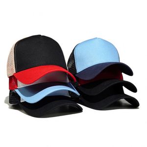 Blank Cotton Mesh <b>Caps</b> Custom Logo Trucker <b>Cap</b> 5 Panel 100% Cotton <b>Plain</b> Sports Gorras Wholesale Baseball <b>Cap</b> - Product Image 5