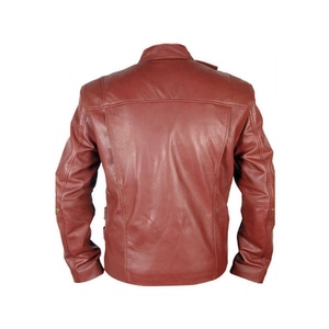 Chaquetas bomber con cremalleras de cuero a la moda para hombre - Product Image 2