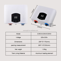 Chauffe-eau électrique instantané sans réservoir pour toute la maison, pour douche, montage mural, commande tactile, appareil électroménager
