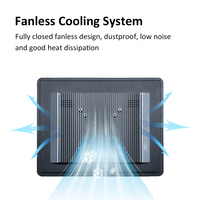 Montaje de pared RS232 RS485 IP65, panel frontal impermeable todo en uno, monitor industrial de pantalla táctil de PC