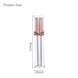 Envase Transparente de 3.5ML para Brillo Labial, Envase Cosmético de Marca Privada, Tubos de Brillo Labial con Tapa de Lazo - Product Image 4