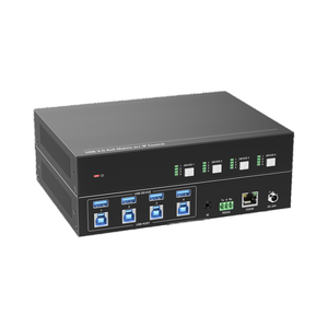 Matriz 4x4 HD 4K Admite USB 3,0 <span class=keywords><strong>Matrix</strong></span> Opti Long Admite panel frontal, GUI y control RS232 Matriz HDMI de 8 en 8 salidas - Product Image 1