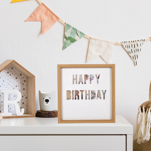 Sofine trang trí nội thất đơn giản 8x8inch gỗ vuông MDF khung hình với bé dấu chân mô hình mat - Product Image 6