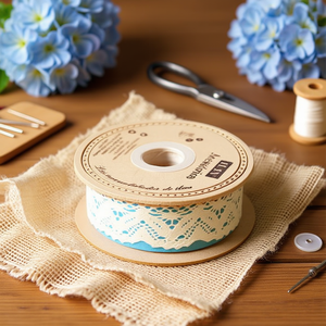 Strisce di pizzo 4,0 cm x 8 m colore crema per artigianato e cucito - Product Image 2