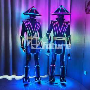 Costume de scène unisexe pour adultes, style armure, lumineux, pour KTV, ambiance de bar, accessoires de performance scénique, uniforme de général fantastique - Product Image 5