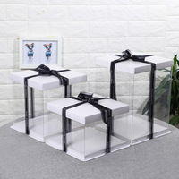 Coffret cadeau personnalisé avec fenêtre ouverte carrée et coffret cadeau transparent pour la saint-valentin