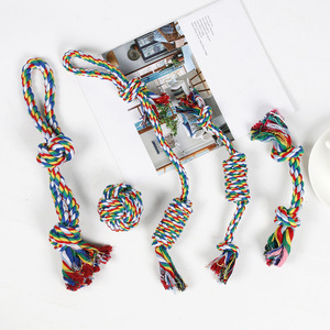 Juguetes de cuerda de algodón personalizados para mascotas, juego de masticación duradero para perros, estilo simple MQ123 - Product Image 1