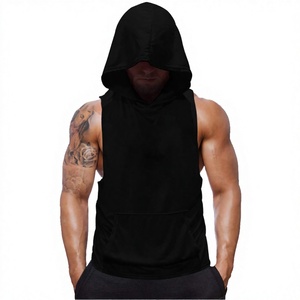 <b>Men's</b> Summer Breathable Knitted Mesh Hooded Sleeveless <b>Gym</b> <b>Vest</b>-Quick-Dry <b>for</b> Basketball & Running Wholesale Rate OEM Custom - Product Image 2