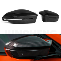 Coques de rétroviseurs style corne de taureau en carbone pré-imprégné pour BMW G60, finition noir brillant