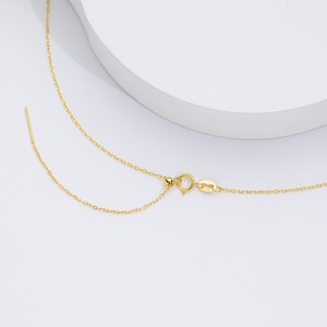 925 실버 이탈리아 십자가 체인 목걸이 18K 골드 도금 길이 조절 가능 - Product Image 2